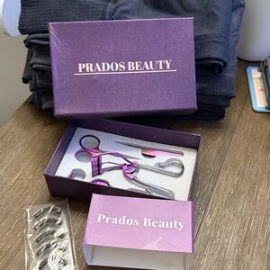 Prados Beauty Purple Eyelash Curler Set— NIB 5 pc set